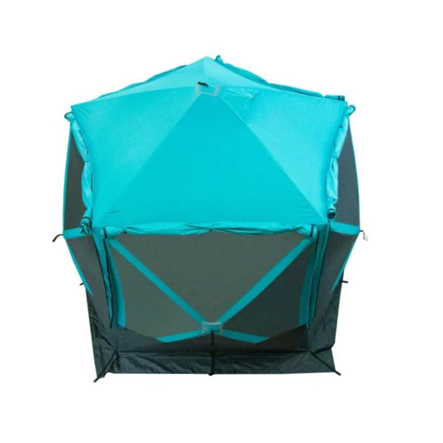 Шатер СЛЕДОПЫТ быстросборный, 5 стен, 2,8х2,9 м, h-2,08 м, S по полу 5,6 кв.м, цвет Waterfall