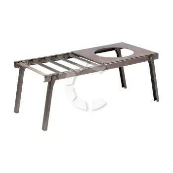 Решетка костровая усиленная 66*30*26 см с подставкой под казан в чехле, Следопыт 