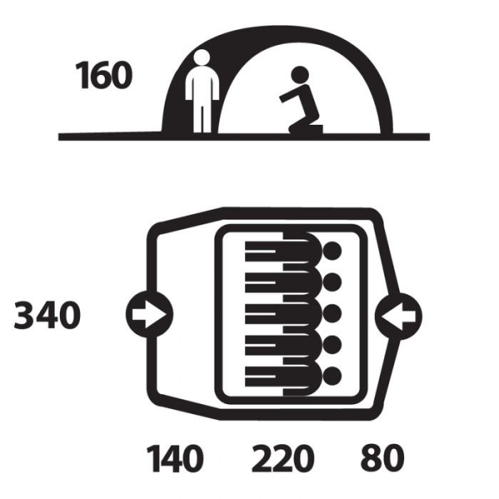 BROZER палатка, 5, темно-зеленый