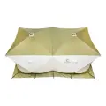 Палатка зимняя КУБ Premium Дубль 4,2х2,1м, трехслойная, цвет оливковый/белый, Следопыт