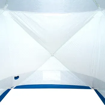 Палатка КУБ 4, 2,15x2,15 м, трехслойная, бело-синяя, Следопыт