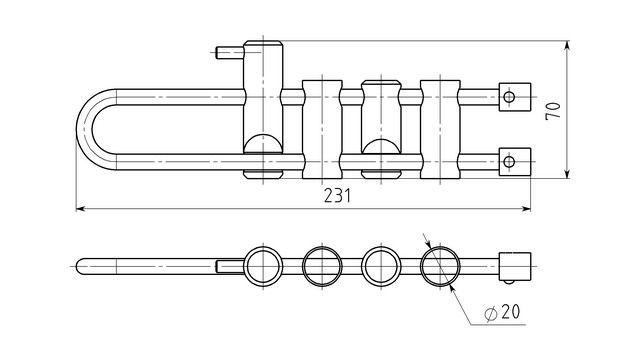 Спусковое устройство Решетка cталь, Вертикаль
