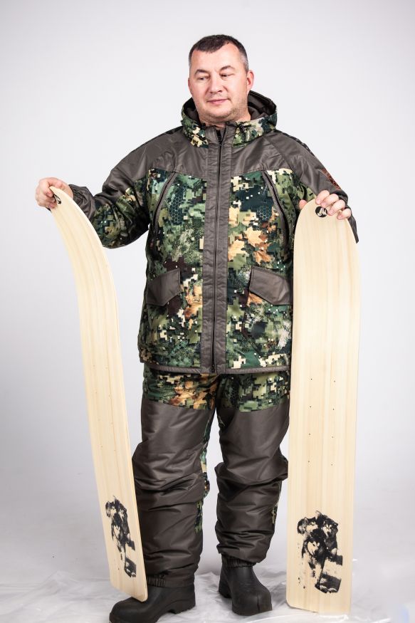 Лыжи ТАЕЖНЫЕ, дерево, длина 125 см, ширина 200 мм