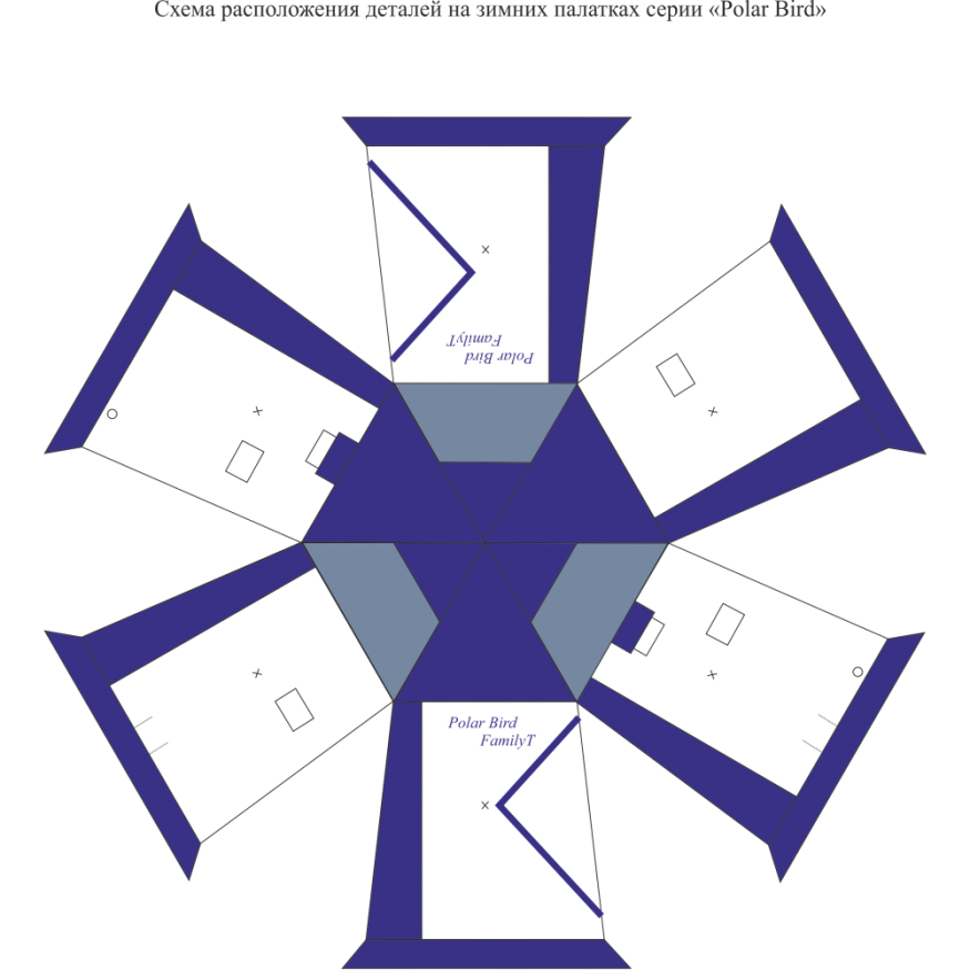 Палатка Polar Bird Family T, шестиместная, трехслойная