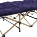 Раскладушка кемпинговая складная с матрасом 188*66*49 см, серый-синий