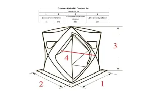 Палатка зимняя Higashi Comfort Pro (трехслойная)