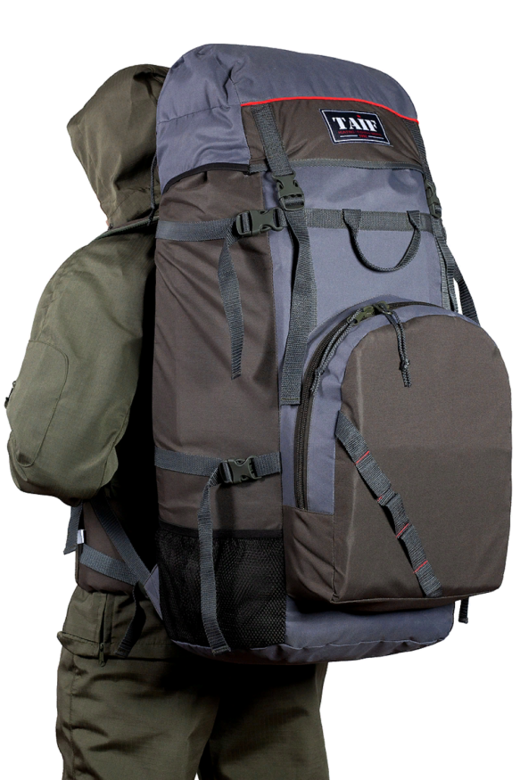 Рюкзак туристический Турист Лайт 3, ПВХ 600, серый/хаки, 100 л, ТАЙФ