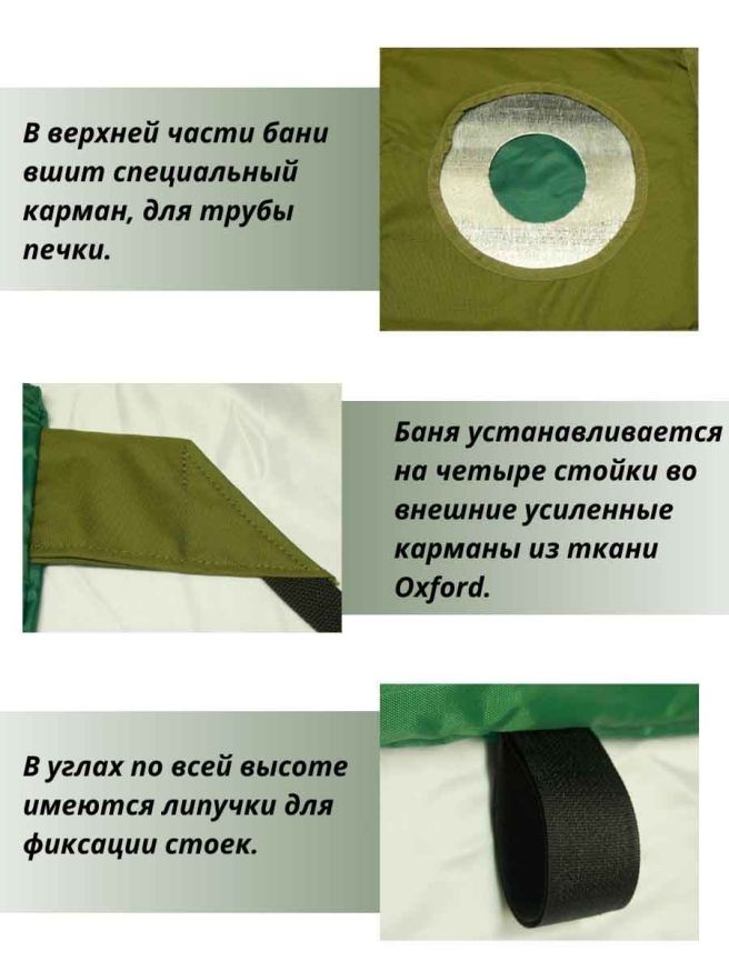 Баня туристическая «С лёгким паром!» без каркаса