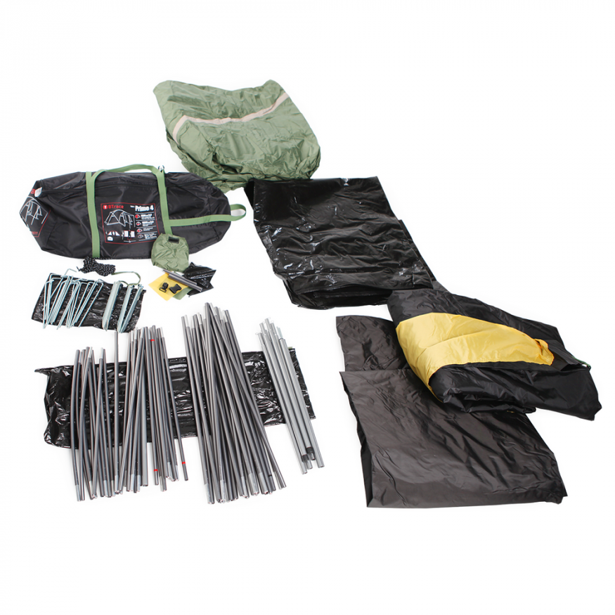 Палатка &amp;quot;Prime 4&amp;quot; зеленый/бежевый, Btrace