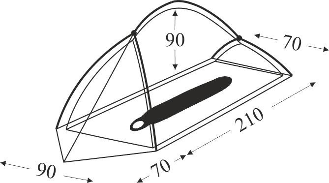 Палатка легкая ПИК-99 ОДИНОЖДЫ ОДИН (1х1)